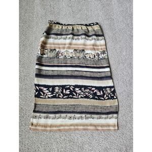 Alfred Dunner Kenya Maxi Skirt Womens Plus Size 14 Safari Animals Boho Chic